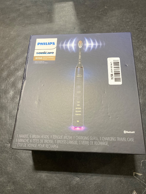 Photo 1 of Philips Sonicare DiamondClean Smart 9700 Electric Toothbrush - Sonic Toothbrush with App, Pressure Sensor, 15 Brushing Settings, Replacement Reminder, Charging Travel Case, Lunar Blue, HX9957/71