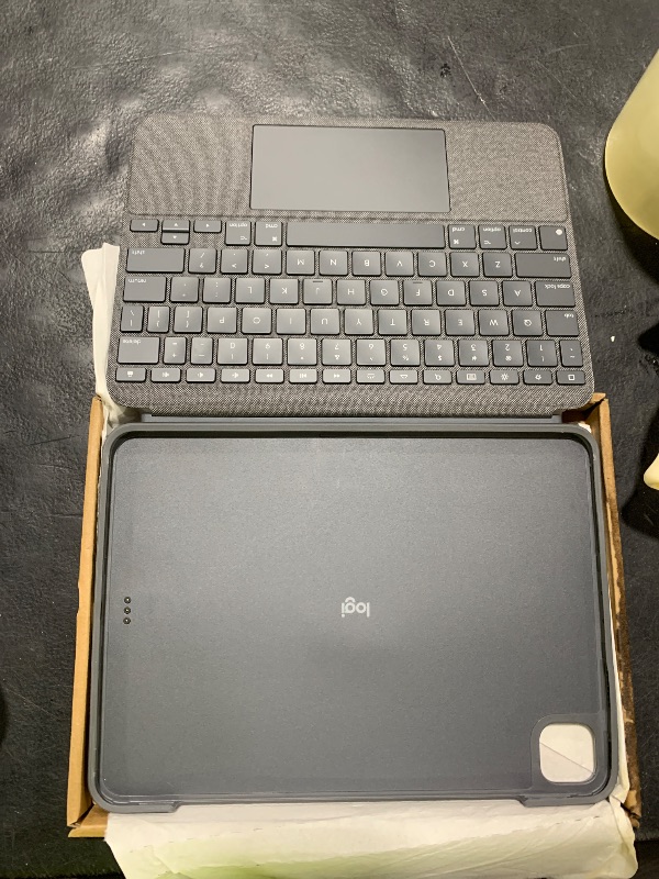 Photo 1 of Logitech Combo Touch iPad Pro 11-inch (M4 & M5)(2024 & 2025) Keyboard Case - Detachable Backlit Keyboard with Kickstand, Comfortable Typing, Multi-use Mode - Midnight Black