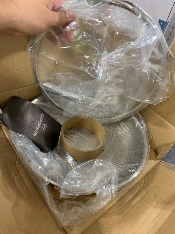 Photo 1 of Titanium Pans for Cooking, 12 Inch Non-Toxic Frying Roaster with Lid