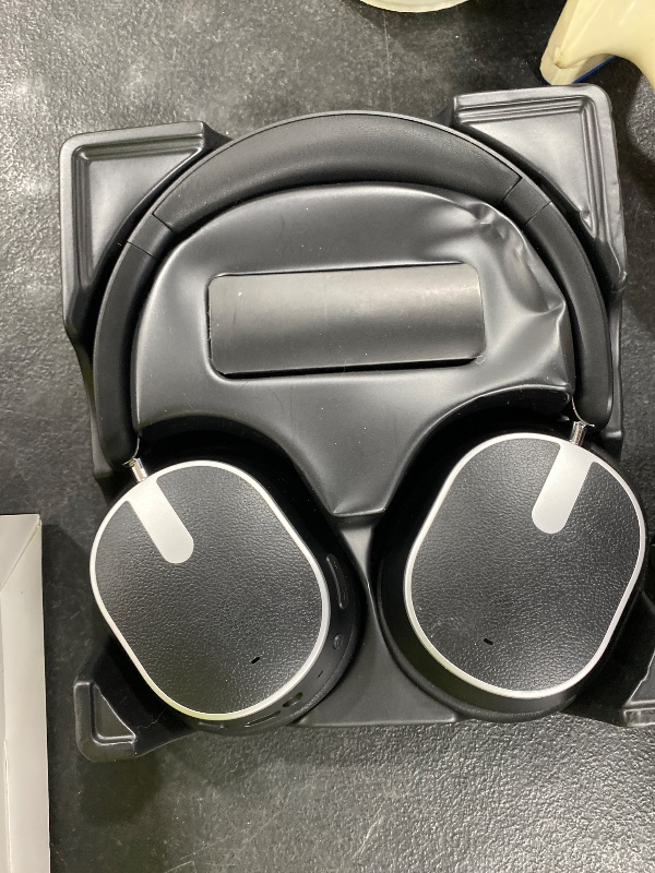 Photo 1 of Active Noise Cancelling Headphones, 120H Playtime Bluetooth Over Ear Headphones, Bluetooth 6.0 Wireless Headset with Display, 6 ENC Mic, Hi-Res Audio, Transparency Mode for Travel Game Black