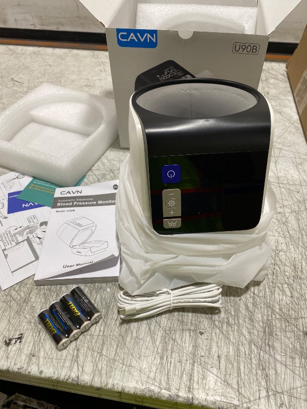 Photo 1 of CAVN Blood Pressure Monitor for Home Use, No-Wrap BP Monitor with Arm Tunnel Design, One-Touch Operation, Large Display, Fits 8.7"-15.7" Arms, 4 Users x 199 Memory, USB-C or Battery Powered