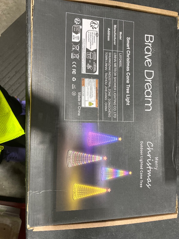 Photo 1 of 8ft Smart Lighted Christmas Cone Tree Outdoor, 16 Mil Color Changing, Music Sync, Timer, Group Control, RGB Led Christmas Decorations for Indoor Outdoor