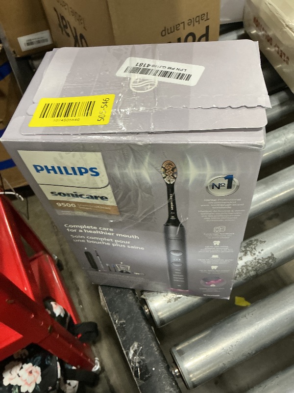 Photo 1 of Philips Sonicare DiamondClean Smart 9500 Electric Toothbrush - Sonic Toothbrush with App, Pressure Sensor, 15 Brushing Settings, Replacement Reminder, USB Charging Travel Case, Grey, Model HX9923/41