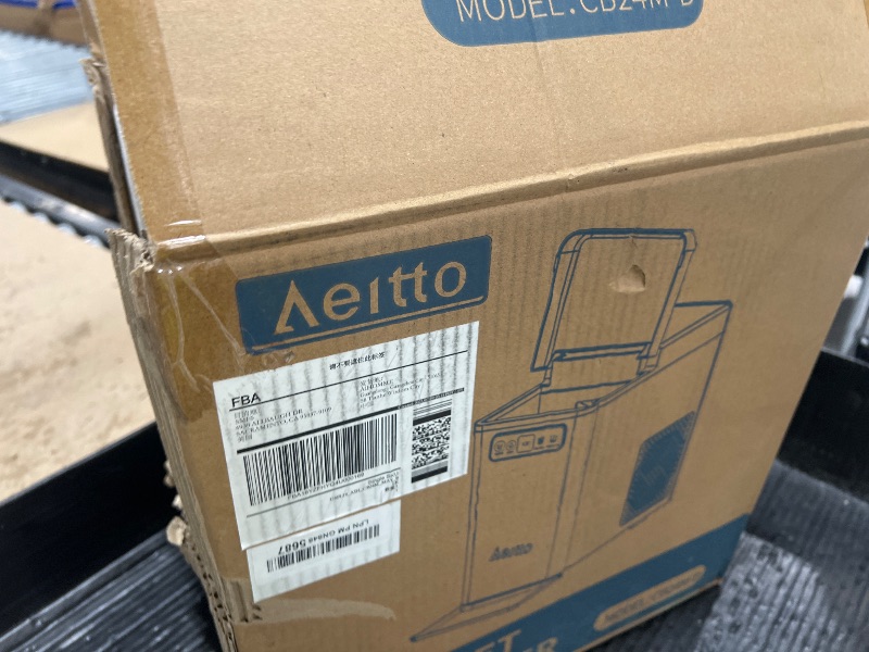 Photo 1 of Aeitto Nugget Ice Maker Countertop, Pellet Ice Machine Soft Chewable Ice 40lbs/Day, One-Click Operation, Auto Self-Cleaning Crushed Ice Makers Stainless with Scoop for Home/Kitchen/Office (Black)