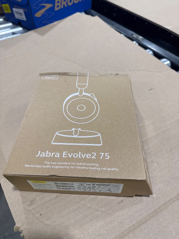 Photo 1 of Jabra Evolve2 75 PC Wireless Headset with Charging Stand and 8-Mic Technology - Dual Foam Stereo Headphones with Advanced Active Noise Cancelling, USB-C Bluetooth Adapter and MS Compatibility - Black