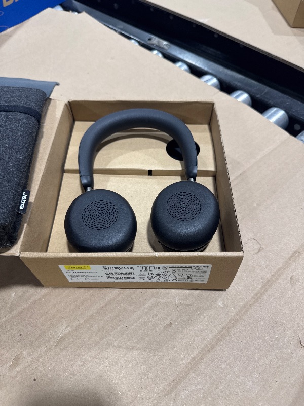 Photo 1 of Jabra Evolve2 75 PC Wireless Headset with Charging Stand and 8-Mic Technology - Dual Foam Stereo Headphones with Advanced Active Noise Cancelling, USB-C Bluetooth Adapter and MS Compatibility - Black