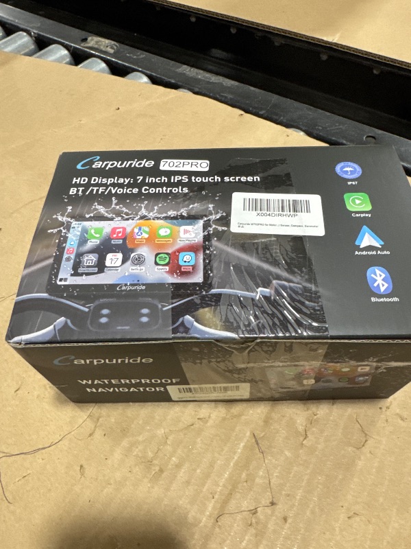 Photo 1 of Carpuride W702PRO for Motorcycle CarPlay& Android Auto& Dual Bluetooth - 7" Waterproof GPS Navigation Screen for Motorbike, Music Sharing, Intercom, EQ, Light Sensor, Compass, Barometer