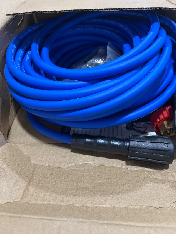 Photo 1 of TOOLCY Pressure Washer Gun and Hose Kit, 50ft Kink Resistant Power Washer Hose and Gun with 5 Nozzle, 3/8" Swivel Quick Connector & M22-14mm Plug, Compatible with Simpson, Craftsman, Ryobi