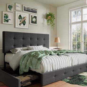 Photo 1 of queen bed with drawers
