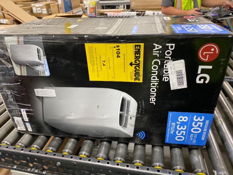 View 2 of LG 8,350 BTU (DOE) / 12,000 BTU (ASHRAE) Smart Portable Air Conditioner, Cools 350 Sq.Ft. (14' x 25' room size),Smartphone & Voice Control works with LG ThinQ, Amazon Alexa and Hey Google, 115V