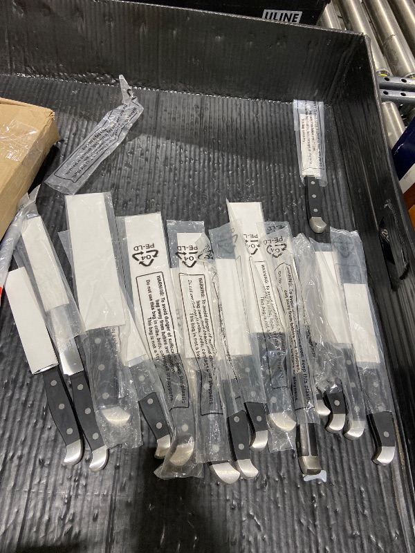 Photo 1 of HENCKELS Statement Razor-Sharp 20-Piece Knife Set, Chef, Bread, German Engineered Knife Informed by over 100 Years of Mastery, Brown Block