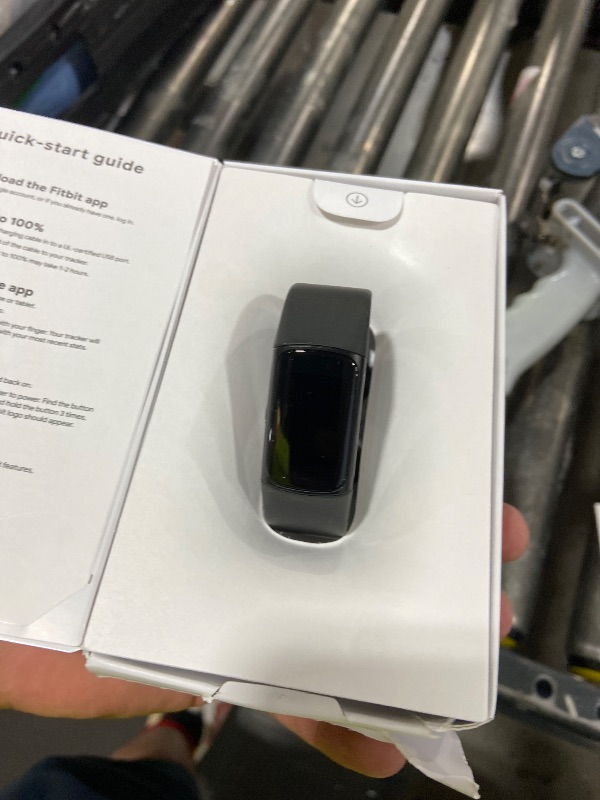 View 3 of Fitbit Charge 6 Fitness Tracker with Google Apps - Heart Rate on Exercise Equipment - 3-Month Google Health Premium Membership Included - Health Tools - Obsidian/Black - Small&Large Bands Included