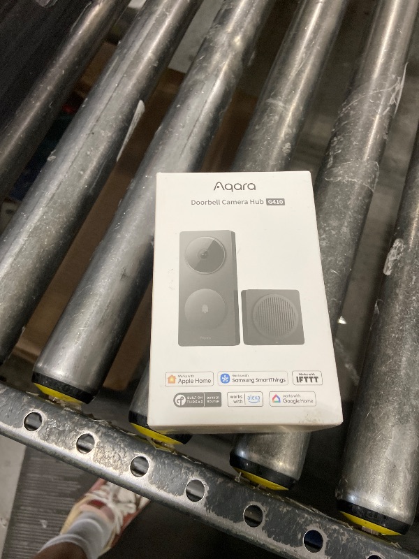 Photo 1 of Aqara Smart Doorbell Camera G410 with Chime, 2K, HomeKit Secure Video, 2-Way Audio, Built-in Matter Hub, Wireless/Wired, Supports Apple Home, Alexa, Google, Home Assistant, 2.4G/5GHz Wi-Fi, Gray