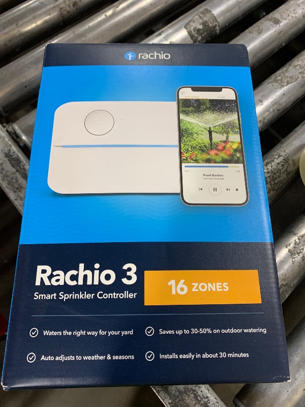 Photo 1 of Rachio WiFi Smart Sprinkler Controller (16-Zone Irrigation Remote Control) – App-Based Scheduling, Local Weather Intelligence, Rain Skips, Easy DIY Install