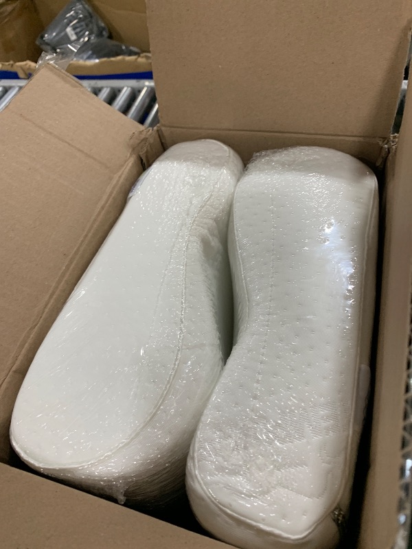 Photo 1 of TEMPUR-Pedic, Standard TEMPUR-Neck Pillow, High Profile-2-Pack, White 2 Count