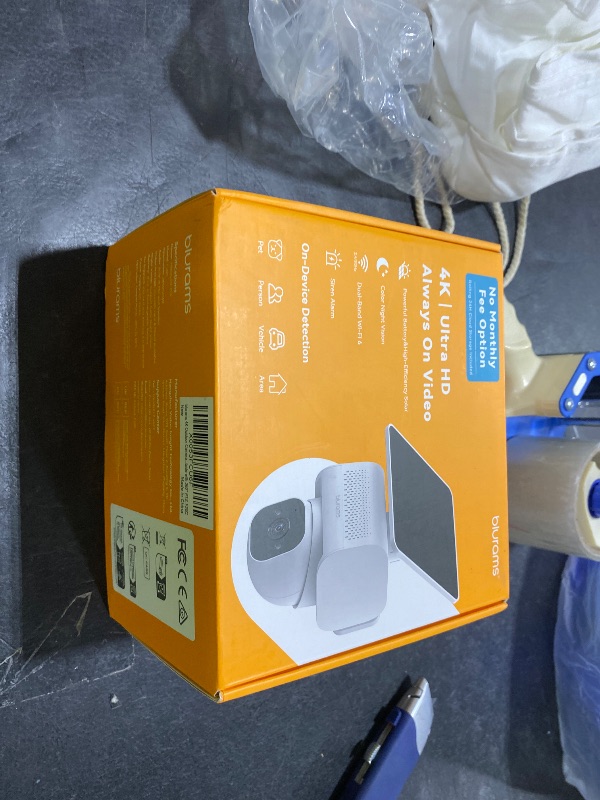 Photo 1 of blurams 4K Ultra HD Security Cameras Wireless Outdoor, Outdoor Camera w/5W Solar Powered, AOV 24/7 Recording with SD, AI Motion Tracking, 2.4/5GHz WiFi 6, Color Night Vision