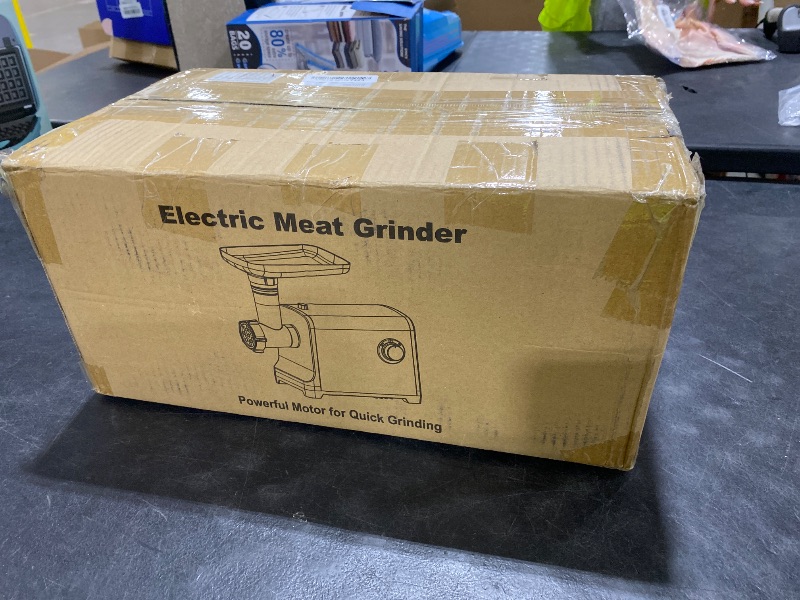 Photo 1 of Electric Meat Grinder, [3200W Max] Meat Grinder Heavy Duty for Home Use, Sausage Stuffer with 2 Blades, 4 Grinding Plates, 3 Sausage Tubes, Kibbe Kit, Stainless Steel (Black)