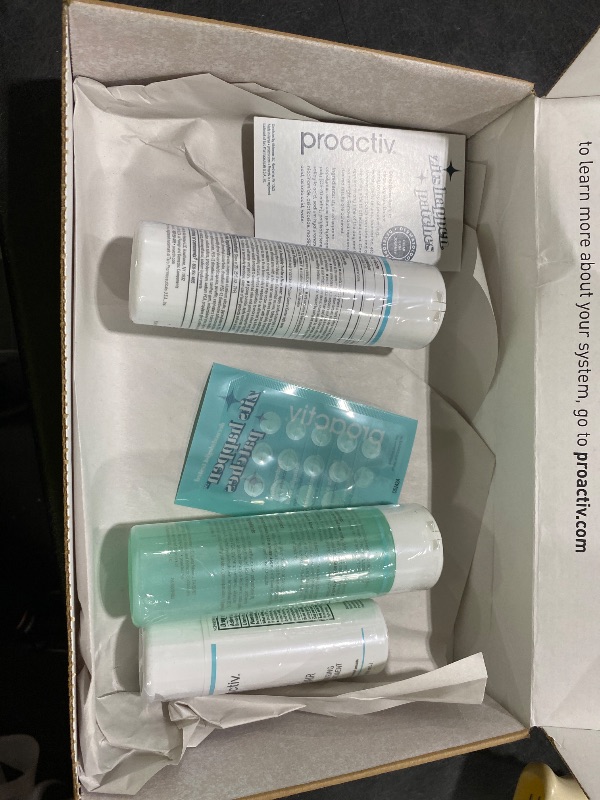 Photo 1 of Proactiv 3 Step Acne Treatment w/ Pimple Patches - Benzoyl Peroxide Face Wash, Repairing Acne Spot Treatment for Face and Body, Exfoliating Toner - 90 Day Complete Acne Skin Care Kit + Pimple Patches