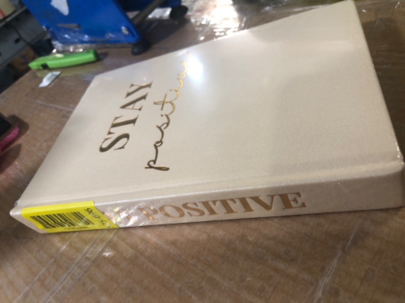 View 2 of ****POSITIVE BOOK ONLY **** 1/3 books price adjusted ***Linen Covered Decorative Books for Home Office Decor-Gold Foil Stamping Decor Books,Motivational Office Decor for Women Men Neutral Book Decor for Coffee Tables and Book Shelf