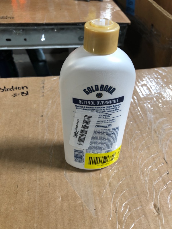 Photo 1 of ***DAMAGED - SEE PHOTO/NOTES***Gold Bond Age Renew Retinol Overnight Body & Face Lotion, Retinol Face and Body Lotion with Peptide Complex, 13 oz