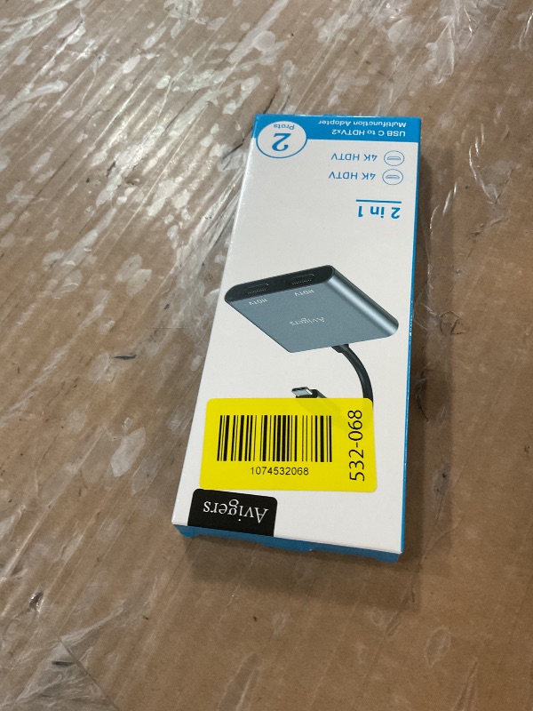 Photo 1 of (2 in 1) USB C to Dual Hdmi Adapter for 2 Monitors, (MST is not Support on MacOS, MacOS Allows Monitor Display 2 Separate Screens, Windows Allows Monitor Display 3 Separate Screens)