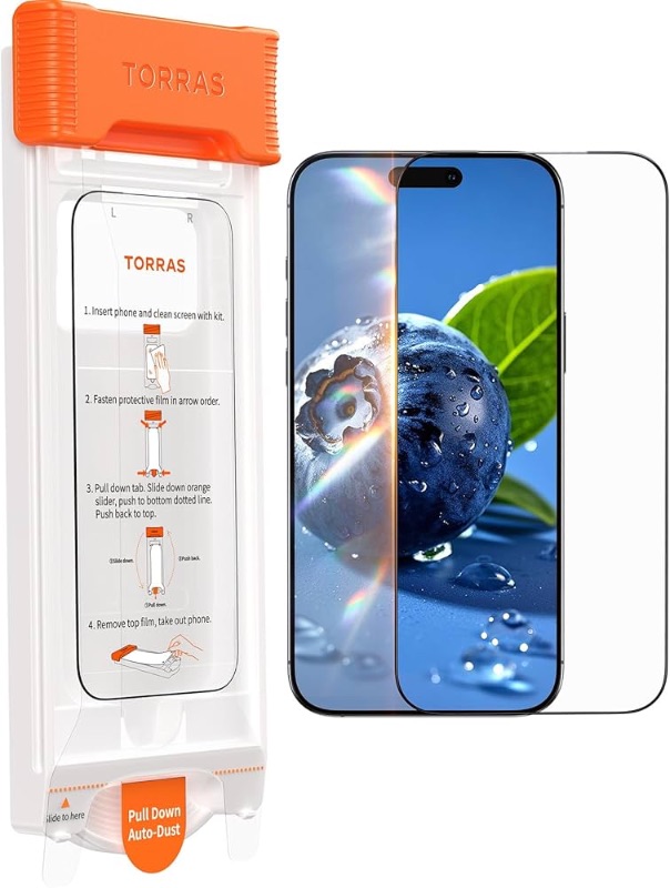 Photo 1 of *******stock photo reference only******* OrigArmor for iPhone 17 Pro Max Screen Protector [100% Anti Reflection][3D Full Coverage Fit] Military-Grade Shatterproof 9H+ Tempered Glass Anti-Scratch Screen Protector 17 ProMax 6.9" 1-Pack