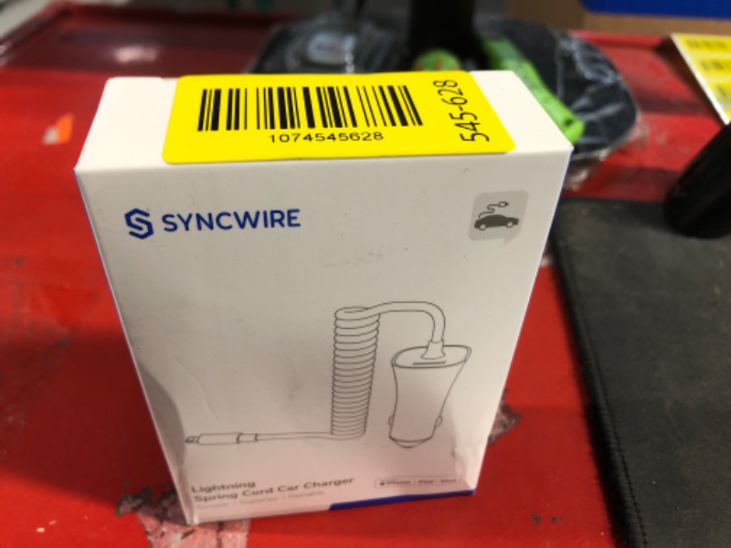 Photo 1 of [Apple MFi Certified] Syncwire iPhone Car Charger 32W Super Fast Car Phone Charger Cigarette Lighter USB Car Adapter with Build-in 5FT Coiled Lightning Cable for Apple iPhone 14/13/12/11/XR/Max, iPad