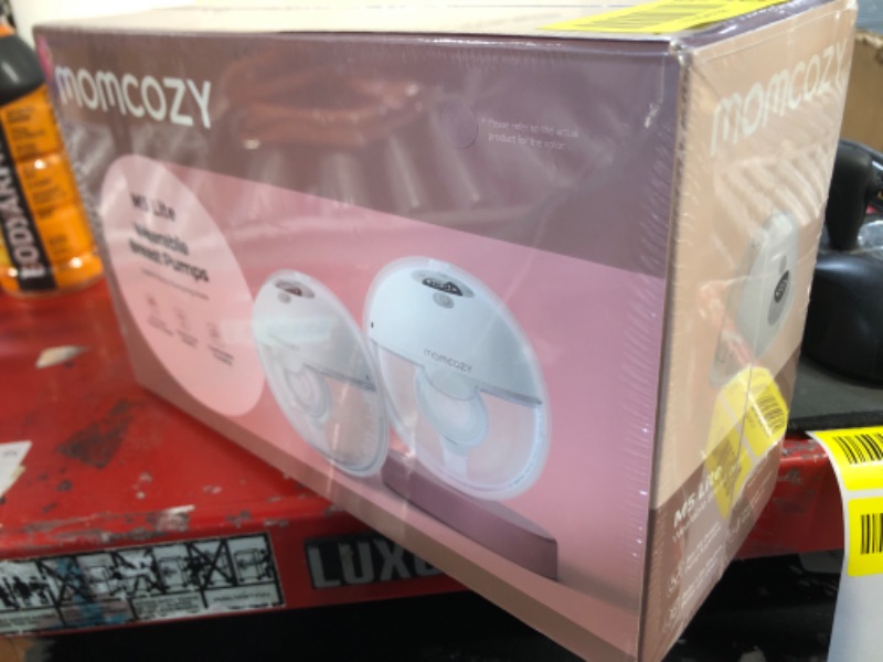 Photo 1 of ***FACTORY SEALED***Momcozy M5 Lite Hands-Free Wearable Breast Pump, DoubleFit Flange for Baby-Like Comfort, 3 Modes & 9 Suction Levels, No Flange Insert or Hard Carry Case, 24mm, 2-Pack, Cozy Red