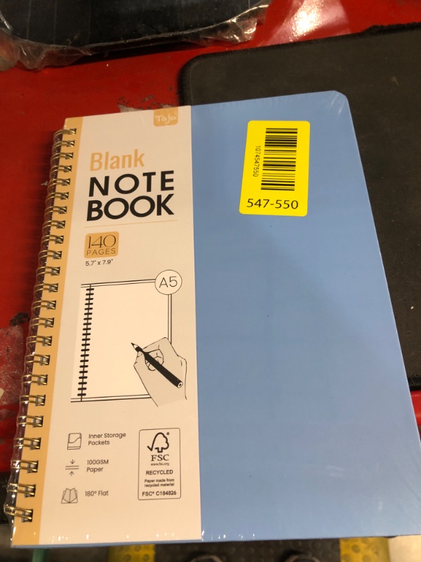 Photo 1 of ***FACTORY SEALED*** Taja Blank Spiral Journal Notebook for Women & Men, 140 Pages, Sketch Book, Plain Notebook for Drawing & Sketching, Journals for Creative Writing, A5(5.7" x 7.9") – Blue