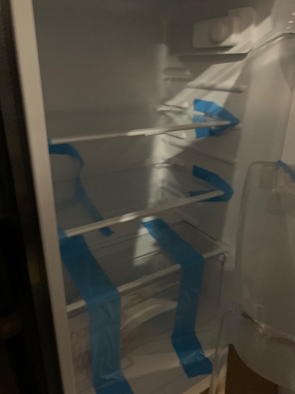 Photo 1 of ***DAMAGED - SEE NOTES/PICTURES***
LG 8.3 Cu. Ft. Platinum Silver Counter Depth Compact Top Freezer Refrigerator

