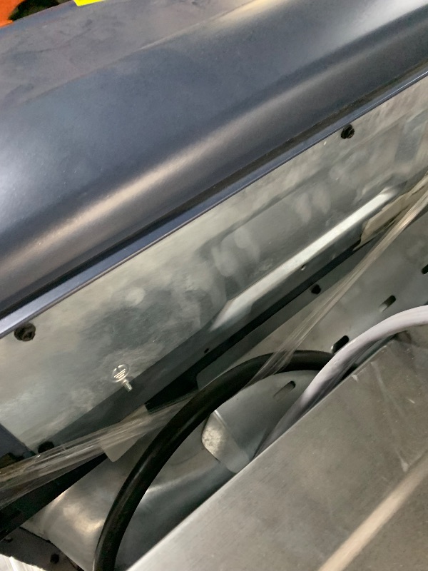 Photo 1 of ***DAMAGED - SEE NOTES/PICTURES***
27 Inch Smart Electric Dryer with 7.3 Cu.Ft. Capacity, Fabric Refresh, Tangle Control, Steam Cycle, Sanitize Cycle, My Cycle, Quick Dry, Sensor Dry, Eco Dry, and Energy Star Qualified: Sapphire Blue
