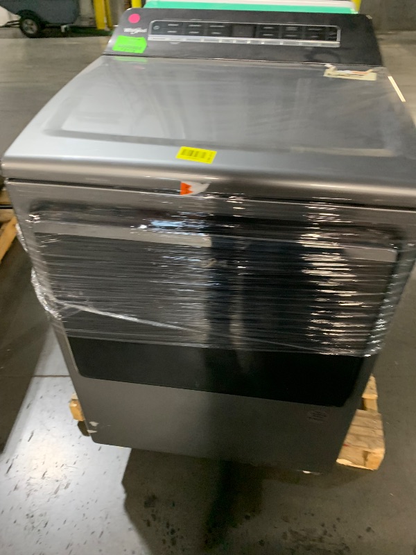 Photo 1 of ***DAMAGED - SEE NOTES/PICTURES***
Whirlpool - 7.4 Cu. Ft. Smart Electric Dryer with Steam and Advanced Moisture Sensing - Chrome Shadow
