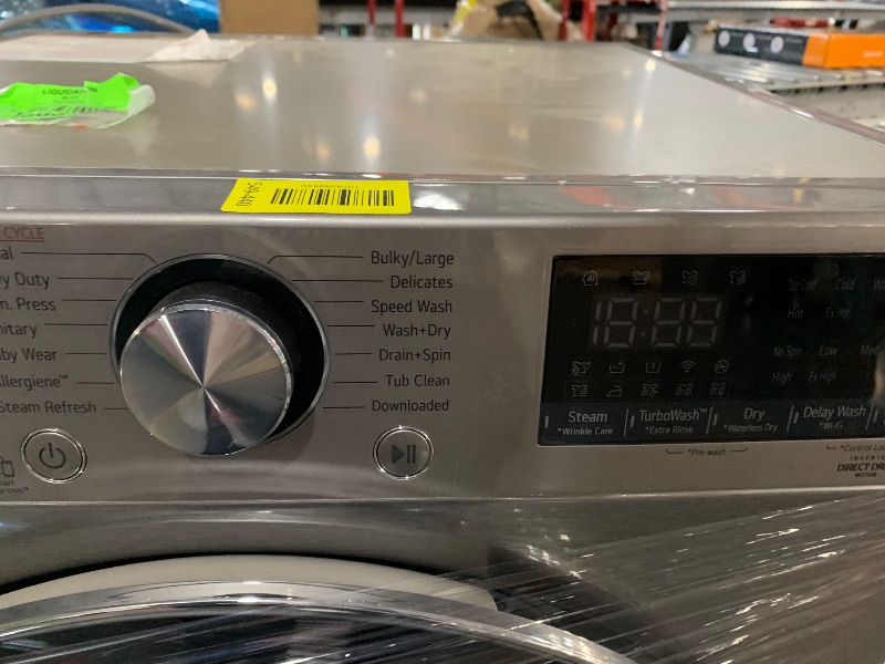 Photo 1 of ***DAMAGED - SEE NOTES/PICTURES***
24 Inch Smart Front Load Washer/Dryer Combo with 2.4 cu.ft. Capacity, 14 Wash Programs, 13 Wash Options, 8 Dry Cycles, TurboWash™, Allergiene™ Cycle, Sanitize Cycle, Steam Refresh, Load Sensing and Delay Start: Graphite 