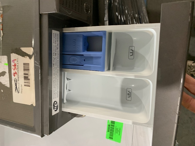 Photo 1 of ***DAMAGED - SEE NOTES/PICTURES***
24 Inch Smart Front Load Washer/Dryer Combo with 2.4 cu.ft. Capacity, 14 Wash Programs, 13 Wash Options, 8 Dry Cycles, TurboWash™, Allergiene™ Cycle, Sanitize Cycle, Steam Refresh, Load Sensing and Delay Start: Graphite 