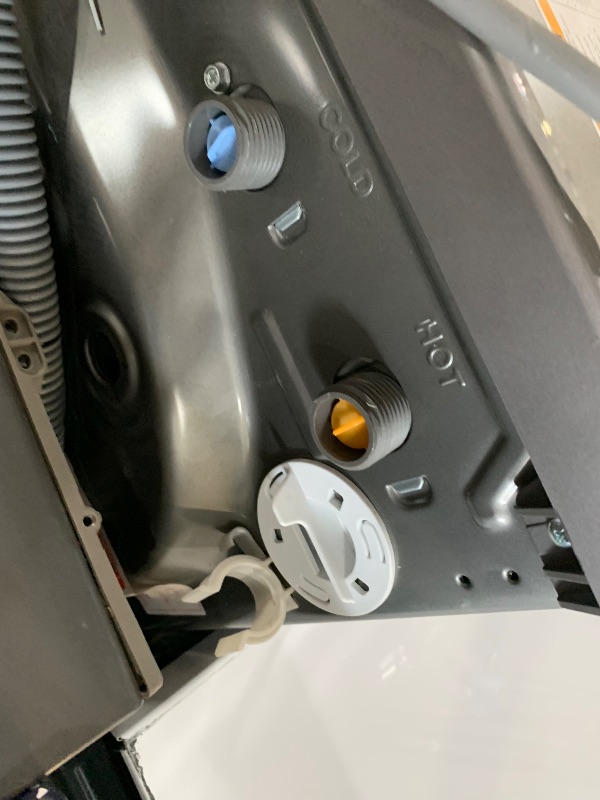 Photo 1 of ***DAMAGED - SEE NOTES/PICTURES***
24 Inch Smart Front Load Washer/Dryer Combo with 2.4 cu.ft. Capacity, 14 Wash Programs, 13 Wash Options, 8 Dry Cycles, TurboWash™, Allergiene™ Cycle, Sanitize Cycle, Steam Refresh, Load Sensing and Delay Start: Graphite 