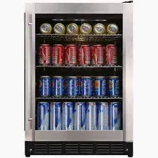 Photo 1 of ***DAMAGED - SEE NOTES/PICTURES***
Beverage 23.4 in. 154 (12 oz.) Can Beverage Cooler, Stainless Steel

