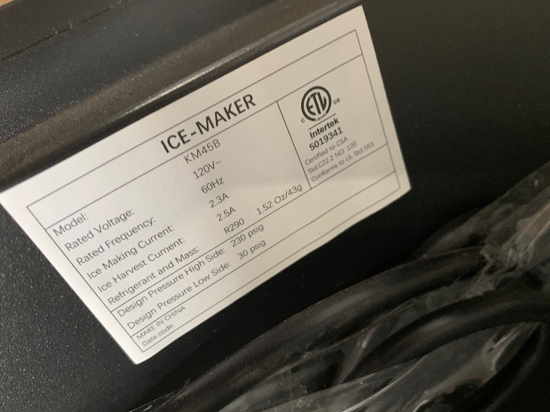 Photo 1 of ***DAMAGED - SEE NOTES/PICTURES***
Commercial Ice Maker 130 lb./24 H Freestanding Ice Maker Machine with 35 lb. Storage and Essential Accessories, Black