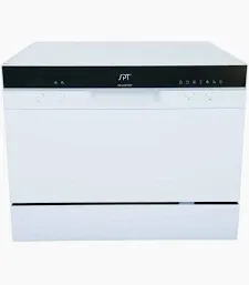 Photo 1 of ***DAMAGED - SEE NOTES/PICTURES***
21 in. White LED Portable Countertop 120-Volt Dishwasher with 7 Cycles with 6 Place Settings Capacity
