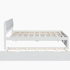 Photo 1 of ***MISSING BOX ONE OF TWO***SOLD FOR PART***Full Bed Frame With Twin Size Trundle And 2 Drawers
1