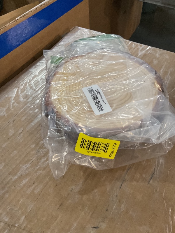 View 2 of (ONLY 1) FSWCCK 6 Pack Nature Unfinished Round Wood Slices, 7-8 Inches Wooden Circle, Large Wood Slabs for Weddings Centerpieces Decor and DIY Painting Crafts