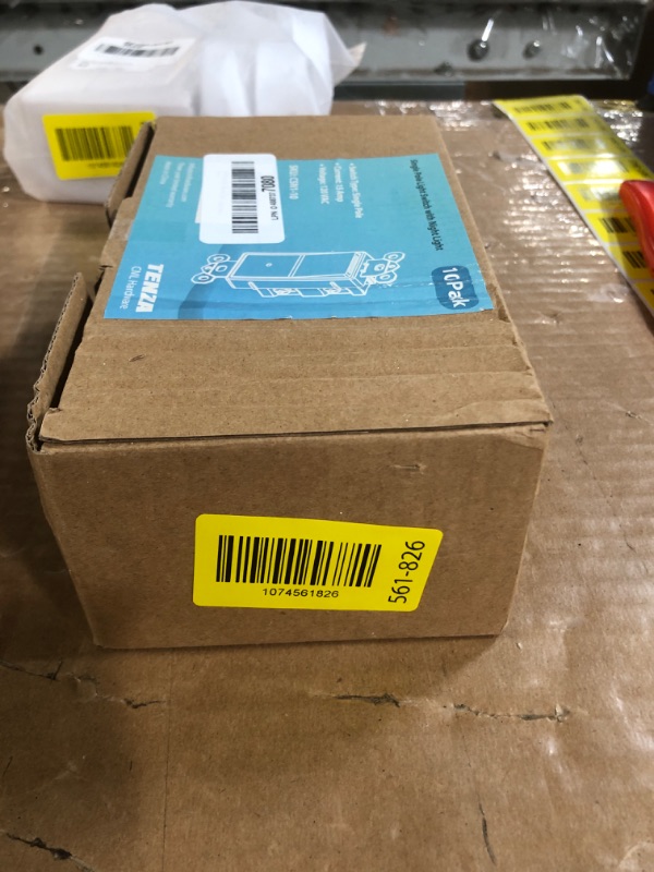 Photo 1 of [10 Pack] CML Illuminated Guide Light Switch, Single Pole Decor Paddle Rocker Wall Switch, Dusk to Dawn Automatic On/Off Light Sensor, 15 Amp 120V Grounding Wire, ETL Listed, White