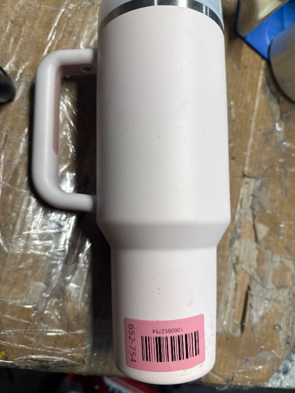Photo 1 of **MISSING STRAW** STANLEY Quencher ProTour Flip Straw Tumbler with Leakproof Lid 40 oz | Built-In Straw and Handle | Cup Holder Compatible for Travel | Insulated Stainless Steel Cup | BPA-Free | Rose Quartz