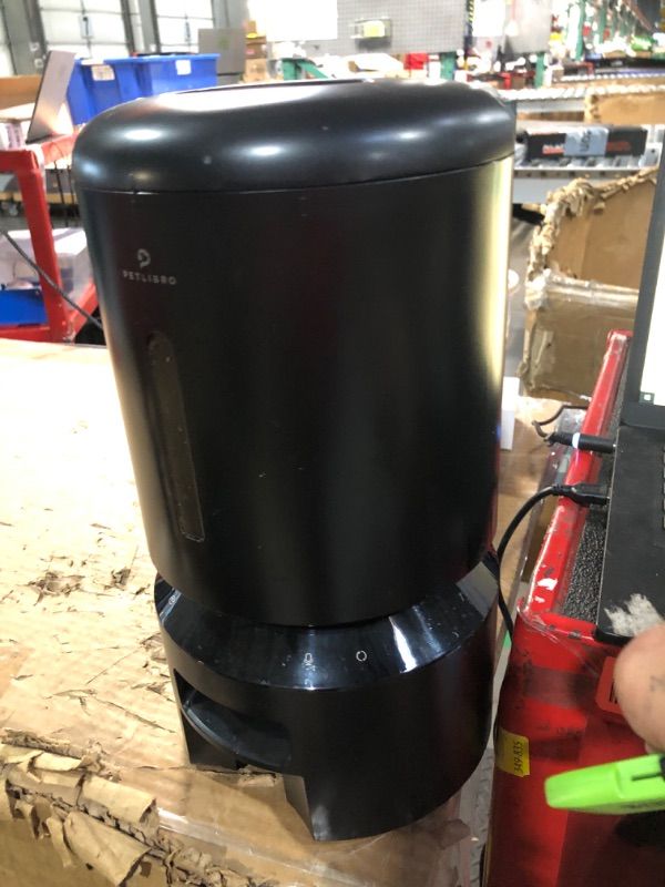 Photo 1 of ***MISSING PARTS*** MISSING BOWL** 
PETLIBRO Automatic Cat Feeder, 5G WiFi Automatic Dog Food Dispenser with Freshness Preservation, 5L Timed Pet Feeder with Low Food Sensor, Up to 10 Meals Per Day, Granary Black