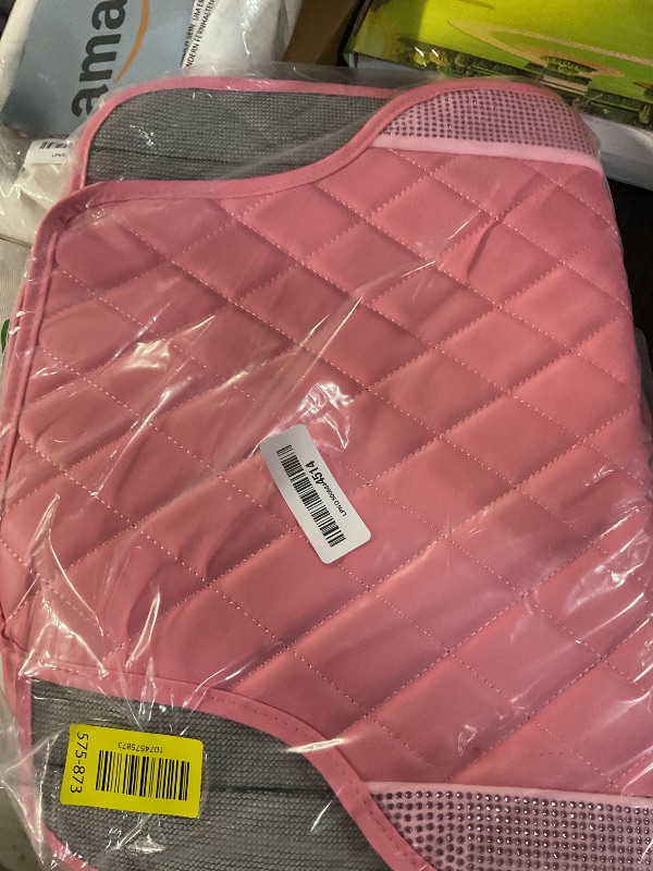 Photo 1 of ***PARTIAL SET - *** NBTEPEM Pink Bling Leather Car Floor Mats Full Set, Sparkly Diamond Car Mats Universal Fit Most Automotive, Glitter Rhinestone Carpet Waterproof Anti-Slip, 5 pcs Set (Pink Leather Diamond)