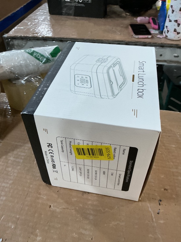 Photo 1 of (USED) Dnin Cordless Electric Lunch Box, Battery Powered Heated Lunch Boxes, 1 Liter Food Insulated Food Warmer Box with Fork and Spoon Insulated Carrying Pouch for Truck Drivers Blue Collar and Adults