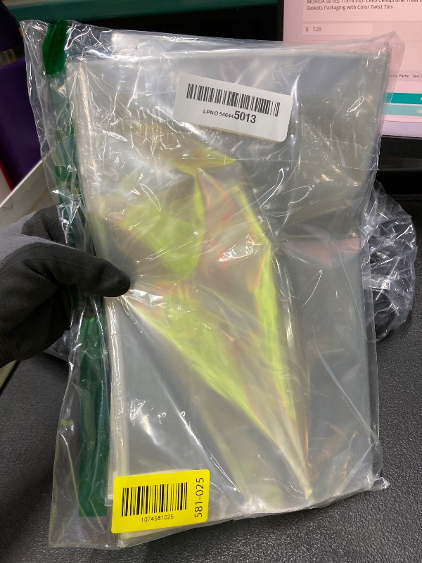 Photo 1 of *Twists missing* MORIDA 50 Pcs 11x14 inch Cello Cellophane Treat Bags Clear Flat for Gift Wrapping, Bakery, Cookie, Candies, Dessert, Baskets Packaging with Color Twist Ties