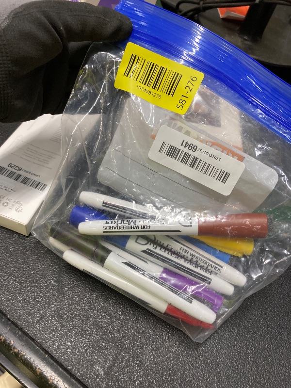 Photo 1 of *Red cap missing* Volcanics Magnetic Dry Wipe Pens Dry Erase Markers With Eraser Cap Low Odor Fine Tip Whiteboard Pens Pack of 12,10 Colors