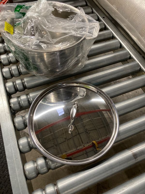 Photo 1 of ***USED*** All-Clad Copper Core 5-Ply Stainless Steel Stockpot 8 Quart Induction Oven Broiler Safe 600F Pots and Pans, Cookware Silver ***SOME SCUFFDS/SCRATCHES, CLEANING NEEDED-SELLING AS IS***