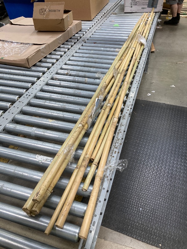 View 2 of *Minor damage/cracked/chipped* Latuxe Bamboo Stakes 8FT, 10pcs Garden Stakes 94inch Specifically Designed for Climbing Plants, Ideal for Tomatoes, Beans, Cucumbers, Peppers, Vines, and More Plant Growth