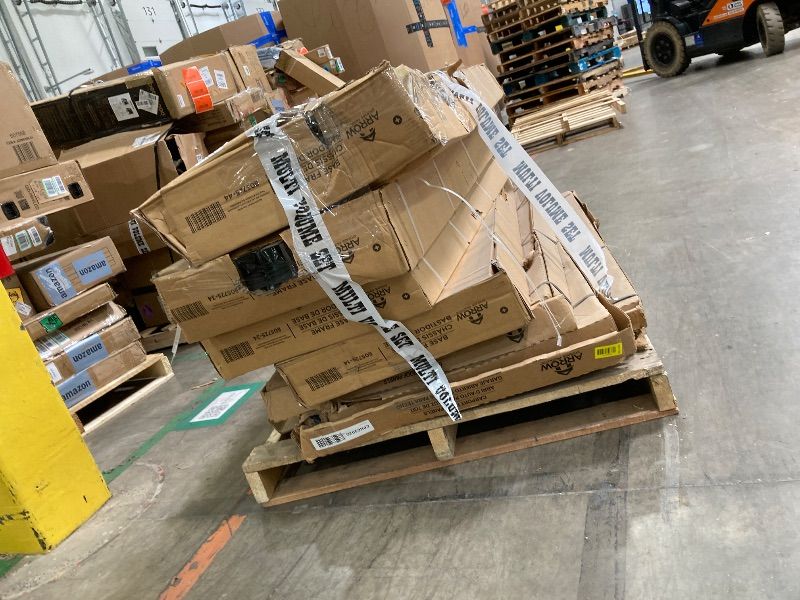 Photo 1 of *Boxes together on pallet (8 boxes) *Scratches* Arrow Carports Galvanized Steel Carport, with 1-Sided Enclosure, Compact Car Metal Carport Kit, 20' x 20' x 9', Charcoal